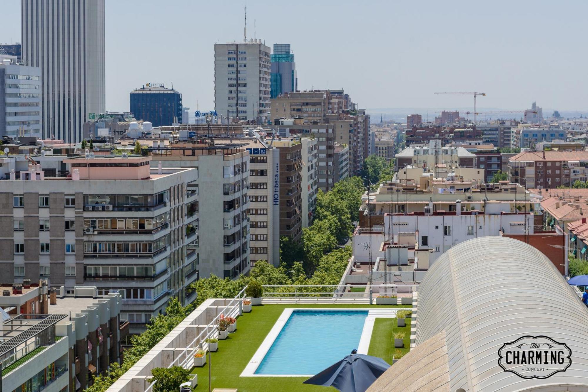 Apartament Charming Eurobuilding 2 Terrace Exclusive - Plaza De Parking Madryt Zewnętrze zdjęcie