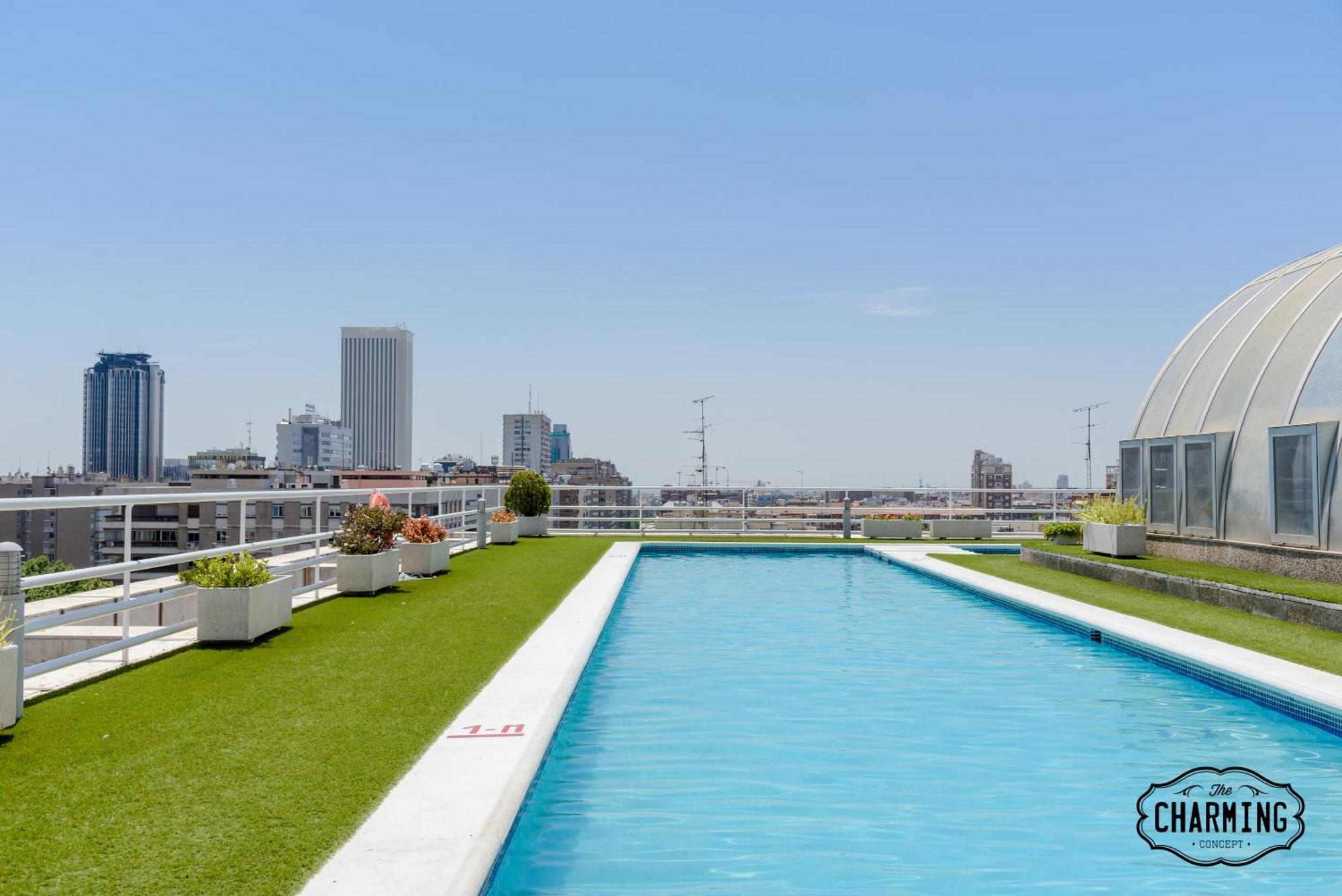 Apartament Charming Eurobuilding 2 Terrace Exclusive - Plaza De Parking Madryt Zewnętrze zdjęcie