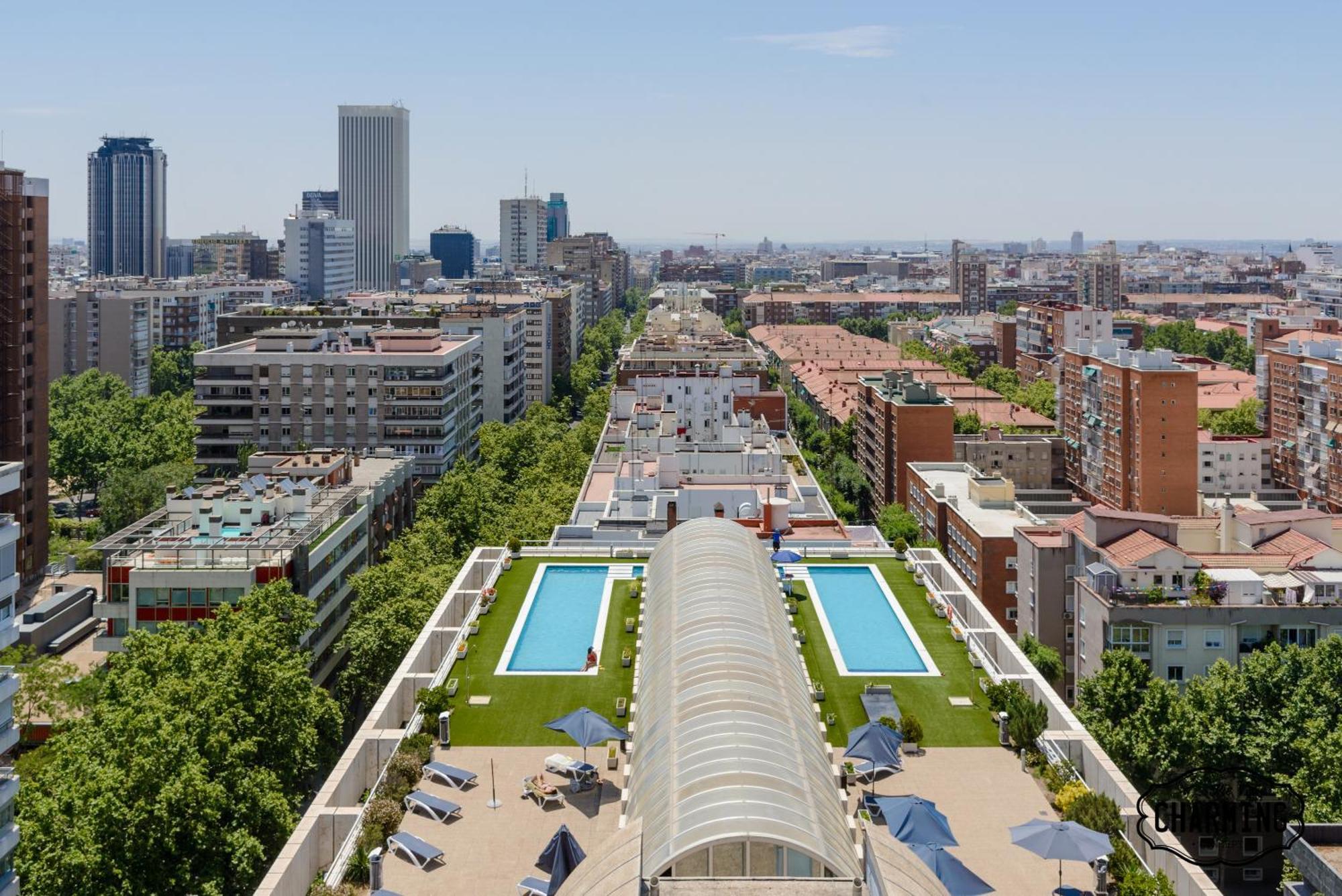 Apartament Charming Eurobuilding 2 Terrace Exclusive - Plaza De Parking Madryt Zewnętrze zdjęcie